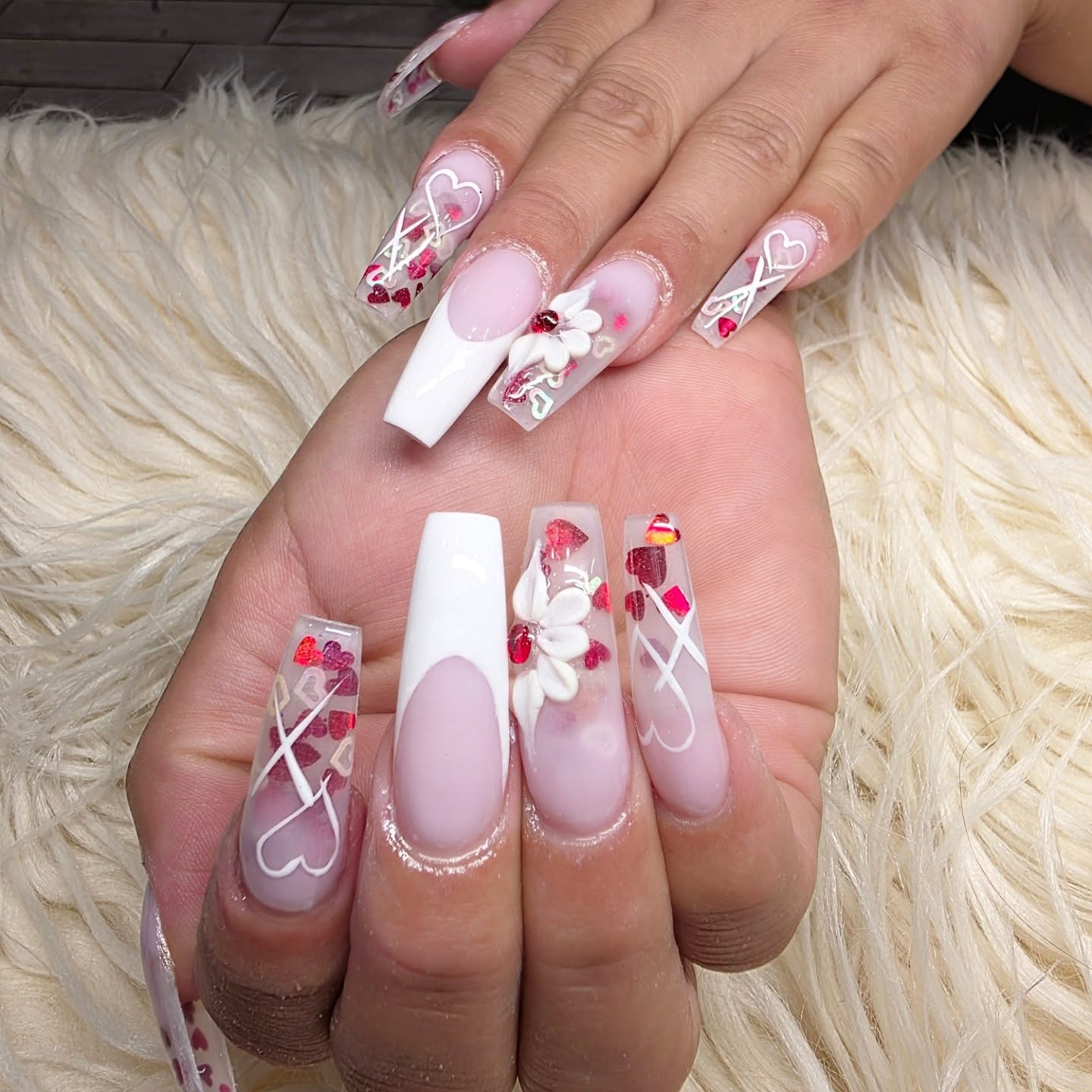 Valentine's full set nail art by Terry